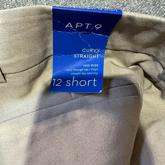 NWT women’s Apt 9 Torie curvy straight leg dress pants SZ 12short - Picture 4 of 6